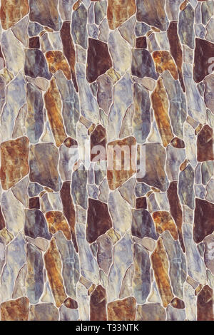 Seamless texture muro di pietra. Sfondo senza giunture. disegno marmorizzato Foto Stock