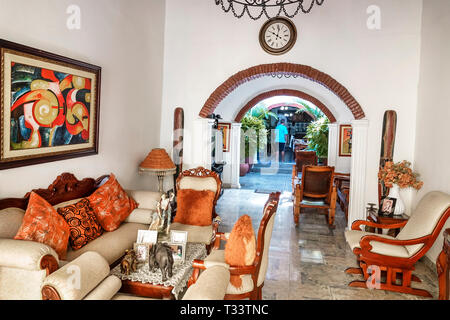 Cartagena Colombia,Centro,centro,Getsemani,hotel,lobby,interno,salotto,COL190121009 Foto Stock