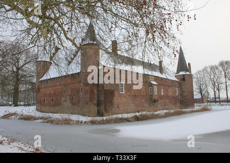 Hernen Castle in inverno Foto Stock