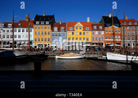 Nyhavn a Copenaghen, Danimarca Foto Stock