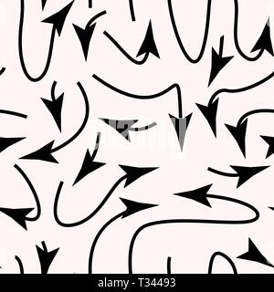 Frecce del vettore di pattern senza giunture. su uno sfondo bianco eps 10 Illustrazione Vettoriale