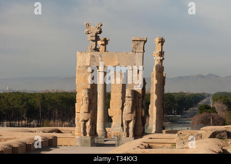 Porta di tutte le nazioni, Persepolis, Marvdasht, far Provincia, Iran Foto Stock