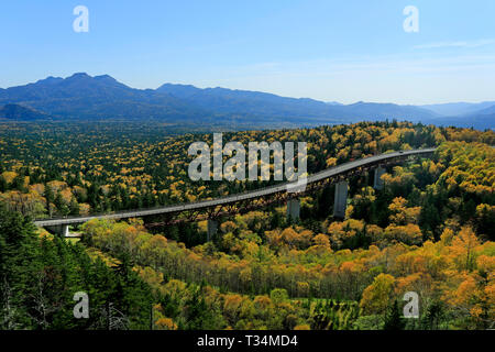 Mikuni Pass, Kamishihoro, Hokkaido, Giappone Foto Stock