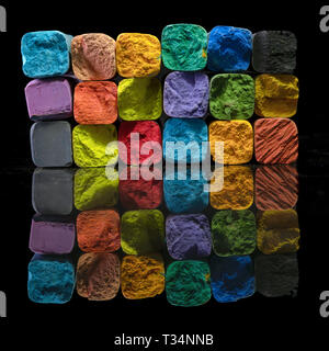 Multi-colore di chalk pila Foto Stock