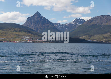 Cirque glacier vicino alla città di Ushuaia, Tierra del Fuego, Argentina Foto Stock