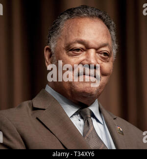 New York, New York, Stati Uniti d'America. 05 apr, 2019. Il reverendo Jesse Jackson assiste il 2019 la rete nazionale di azione convenzione. Credito: Brian Cahn/ZUMA filo/Alamy Live News Foto Stock