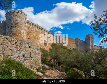 Castillo de Santueri XIV secolo Felanitx, Baleares, Spagna Foto Stock