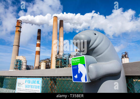 Manatee centro di visualizzazione, Big Bend Power Station, Tampa elettrico, Apollo Beach, Florida, Stati Uniti d'America Foto Stock