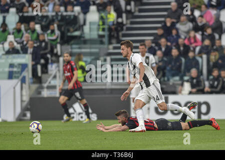 Daniele Rugani della Juventus FC durante la Serie A corrispondere allo Stadio Allianz, Torino Foto Stock