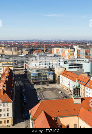 Magdeburg, città capitale della Sassonia Anhalt Foto Stock