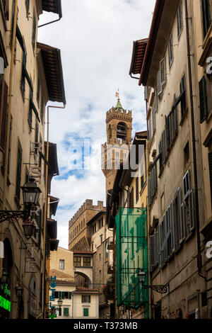 Il Palazzo Vecchio, il municipio di Firenze, Italia. Foto Stock