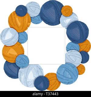 Colorate le sfere di filato per maglieria illustrazione vettoriale Illustrazione Vettoriale