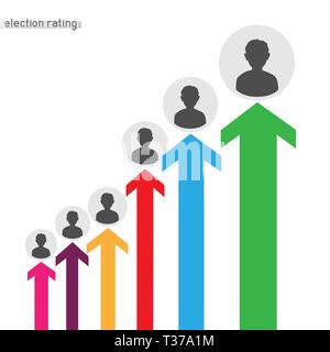 Presidente elezione infographics Illustrazione Vettoriale