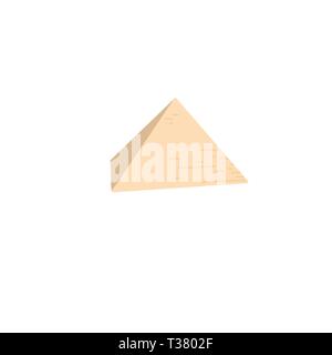 Piramide egizia in Giza, famosa struttura architettonica icona illustrazione vettoriale Illustrazione Vettoriale