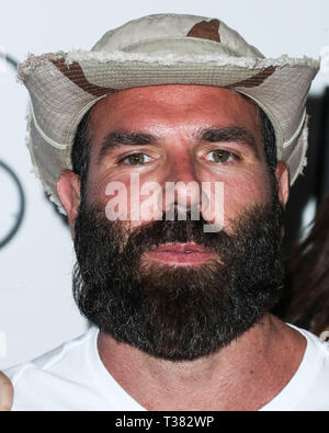 Las Vegas, Stati Uniti d'America. 06 apr, 2019. Dan Bilzerian arriva al Kaos Dayclub e night club Grand Opening Weekend al Palms Casino Resort tenutosi a Kaos Dayclub e night club del Palms Casino Resort Il 6 aprile 2019 a Las Vegas, Nevada, Stati Uniti. (Foto di Xavier COLLIN/Image Press Agency) Credito: Image Press Agency/Alamy Live News Foto Stock