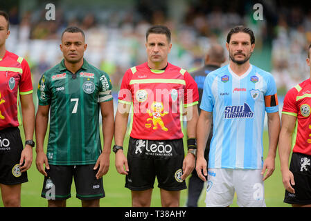 Curitiba, Brasile. 07 apr, 2019. finale del Dirceu Kruger Cup. Campeonato Paranaense 2019. Principali Antônio Couto Pereira Stadium di Curitiba, PR. Credito: Reinaldo Reginato/FotoArena/Alamy Live News Foto Stock