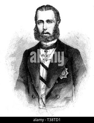 Massimiliano I, imperatore del Messico. Digital riproduzione migliorata da illustrato panoramica della vita dell'umanità nel secolo XIX, 1901 edition, Marx casa editrice, San Pietroburgo. Foto Stock