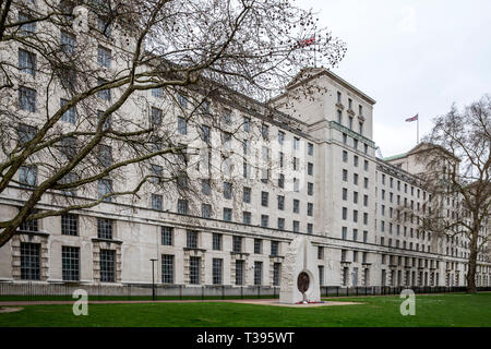 Ministero della Difesa Building, Londra, Sabato, 23 marzo 2019.Foto: David Rowland / One-Image.com Foto Stock