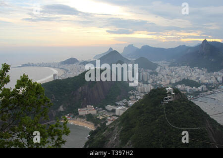 Tramonto sul Rio de Janeiro Foto Stock