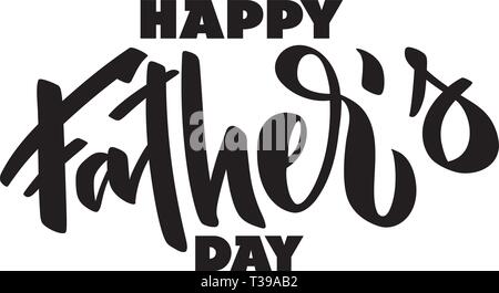 Felice Festa del papà vettore Tipografia il testo scritto a mano Sfondo per poster, volantini, inviti, Social Media, stampe Illustrazione Vettoriale