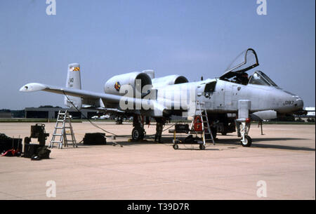 Il USAF United States Air Force Fairchild Republic A-10A Thunderbolt II Foto Stock