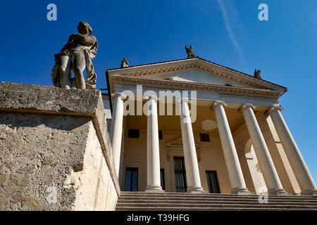 Vicenza, Veneto, Italia. Villa la Rotonda è una villa rinascimentale appena fuori Vicenza nel nord Italia e progettato da Andrea Palladio. Il corretto na Foto Stock