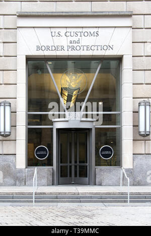 Ingresso alla US Customs and Border Protection office in Washington, DC Foto Stock