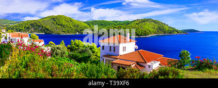Impressionante paesaggio di Grecia,Skopelos island. Foto Stock