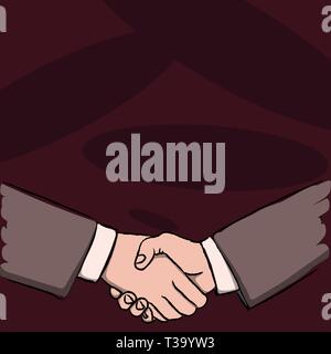 Imprenditori agitando le mani come forma il gesto di saluto e di accordo concetto aziendale vuota copia modello spazio isolato poster promoti coupon Illustrazione Vettoriale