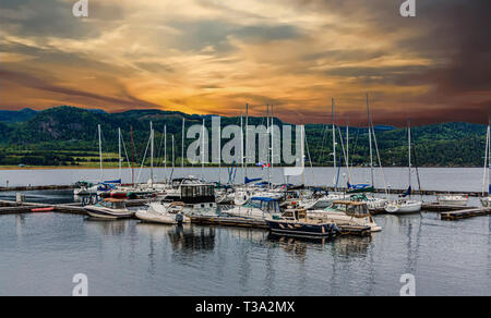 Marina in inverno Foto Stock