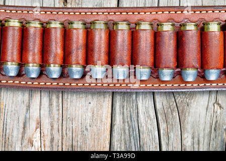 Western cowboy 45 proiettili con spazio per il vostro tipo ,funzionerà grande verticale o orizzontale. Foto Stock