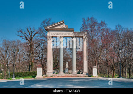 Roma, Villa Borghese, Pincio, facciata antica Foto Stock