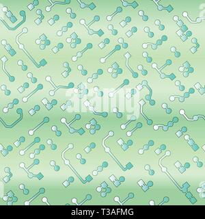 Seamless sfondo in stile PCB. Scheda stampata Illustrazione Vettoriale