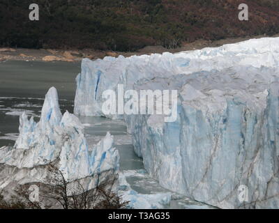 Ghiacciaio Perito Moreno lato vicino fino in autumm, Patagonia, Argentina Foto Stock