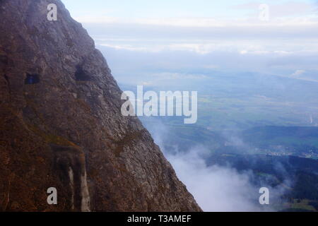 Vista dal Monte Pilatus fuori Lucerna svizzera Foto Stock