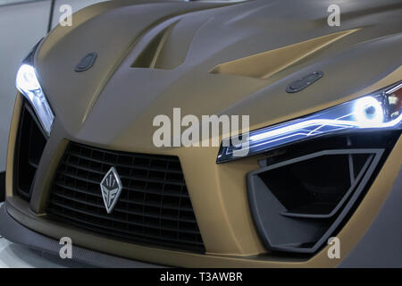 Edmonton Motor Show auto Premier- Felino vetture annuncia il felino cB7r, uno dei soli 10 essendo realizzata e prodotta in Laval Quebec, Canada. Vendita al dettaglio per $365.000 cdn, il felino cB7 è personalizzato, una sola auto alla volta, secondo i gusti e le richieste del cliente. Le vetture sono in grado di raggiungere velocità superiori a 300 km/h. 2 del cB7r sono già venduti e uno era già stato consegnato. La sua sorella modello cB7+ è più leggero e più potente. Foto Stock