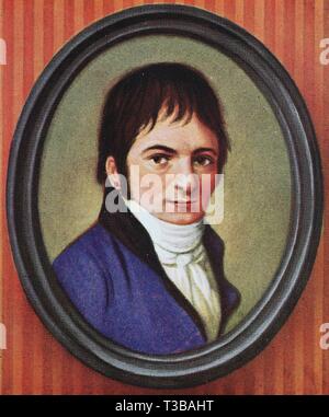 Ludwig van Beethoven, 1770-1827, un compositore tedesco e il pianista, storico illustrazione, 1880, Germania, Europa Foto Stock