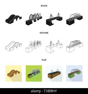 Ponte pedonale,,railway,montato,mare,,storico treno,moderno,assemblato,arch,Costa,long,colonne,trasferimento,fiume,l'autostrada,prop,metalli,shore,colonna,mattone,vecchio,rail,campagna,railroad,il collegamento,design,costruire,lato,bridgework,l'architettura,landmark,struttura,attraversando,Vista,impostare,vettore,icona,immagine,isolato,raccolta,l'elemento,graphic,segno vettori vettore , Illustrazione Vettoriale