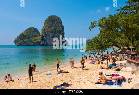 Ao Phra Nang Beach, Railay, provincia di Krabi, Thailandia Foto Stock