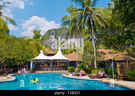 Railay Bay Resort and Spa, Railay West Beach, Railay, provincia di Krabi, Thailandia Foto Stock