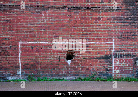 Chiunque vede il goalie? Foto Stock