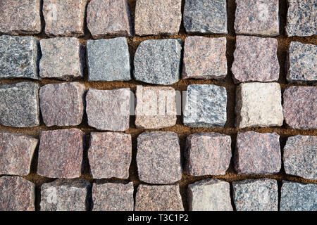 Naturale di pietra di granito ciottolo. vista superiore Foto Stock