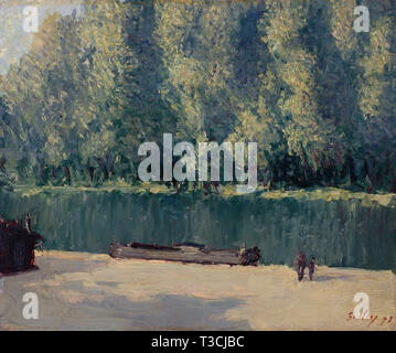 Alfred Sisley (1839 - 1899) - banche del loing 1891 Foto Stock