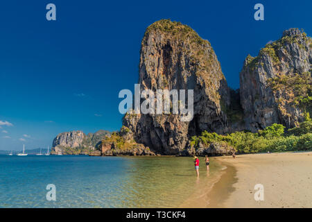 PhraNang Cave Beach in Krabi Thailandia Foto Stock