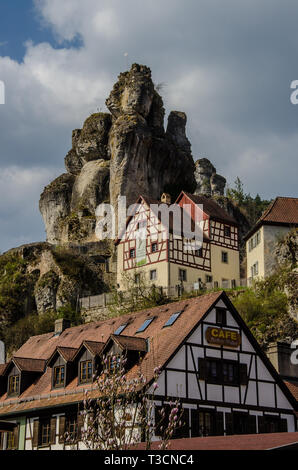 Svizzera francone è in alta Franconia, un popolare rifugio turistico. Situato tra il fiume Pegnitz, il fiume Regnitz e il fiume principale. Foto Stock