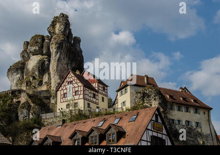 Svizzera francone è in alta Franconia, un popolare rifugio turistico. Situato tra il fiume Pegnitz, il fiume Regnitz e il fiume principale. Foto Stock