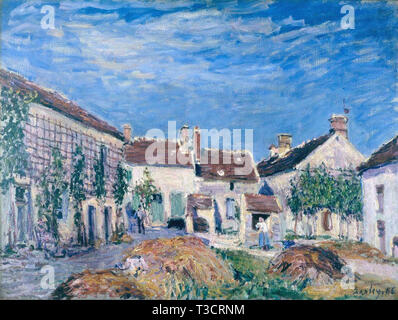 Alfred Sisley (1839 - 1899) - une cour aux sablons 1885 Foto Stock