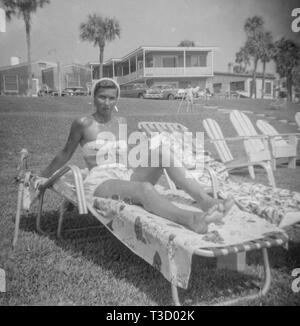 Ogni anno 1948-1966 da un gruppo di amici e famiglia caravaned dal Tennessee a Daytona Beach, in Florida per due settimane di divertimento al sole. Foto Stock