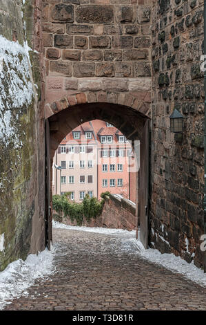 Norimberga castello imperiale (Keiserburg) dal Sacro Romano Impero - uno dei principali luoghi di interesse turistico della città e il simbolo di Norimberga - Germania Foto Stock