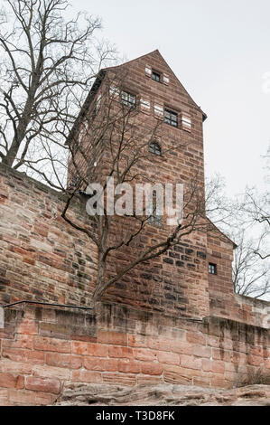 Norimberga castello imperiale (Keiserburg) dal Sacro Romano Impero - uno dei principali luoghi di interesse turistico della città e il simbolo di Norimberga - Germania Foto Stock